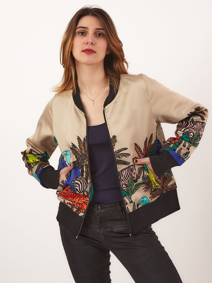Chaqueta Bomber Jungla Beige