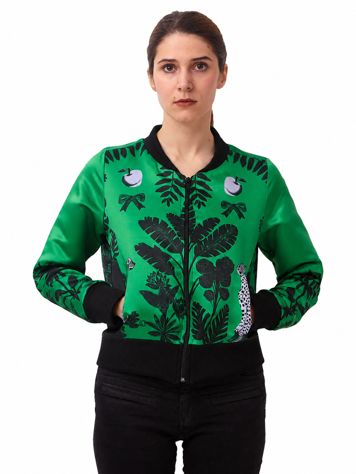 Chaqueta Bomber Verde Paraíso