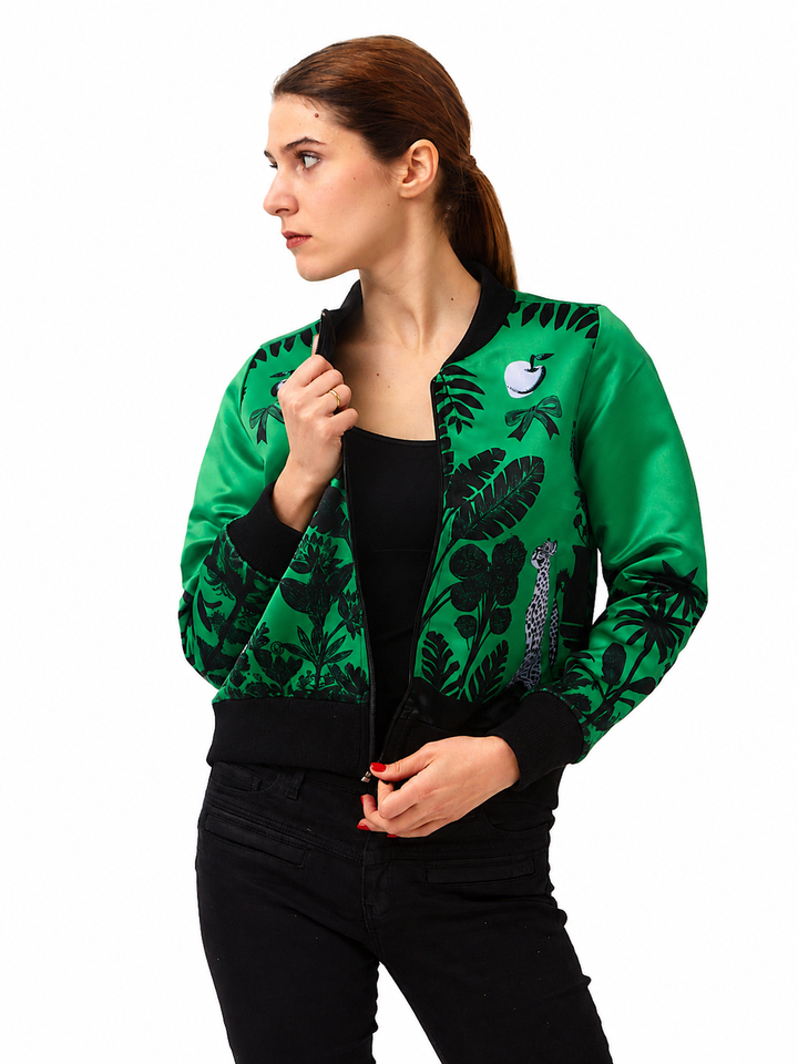 Chaqueta Bomber Verde Paraíso