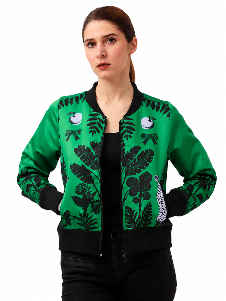 Chaqueta Bomber Verde Paraíso