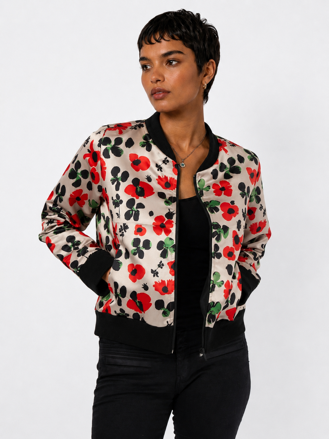 Chaqueta Bomber Sanastasia Beige