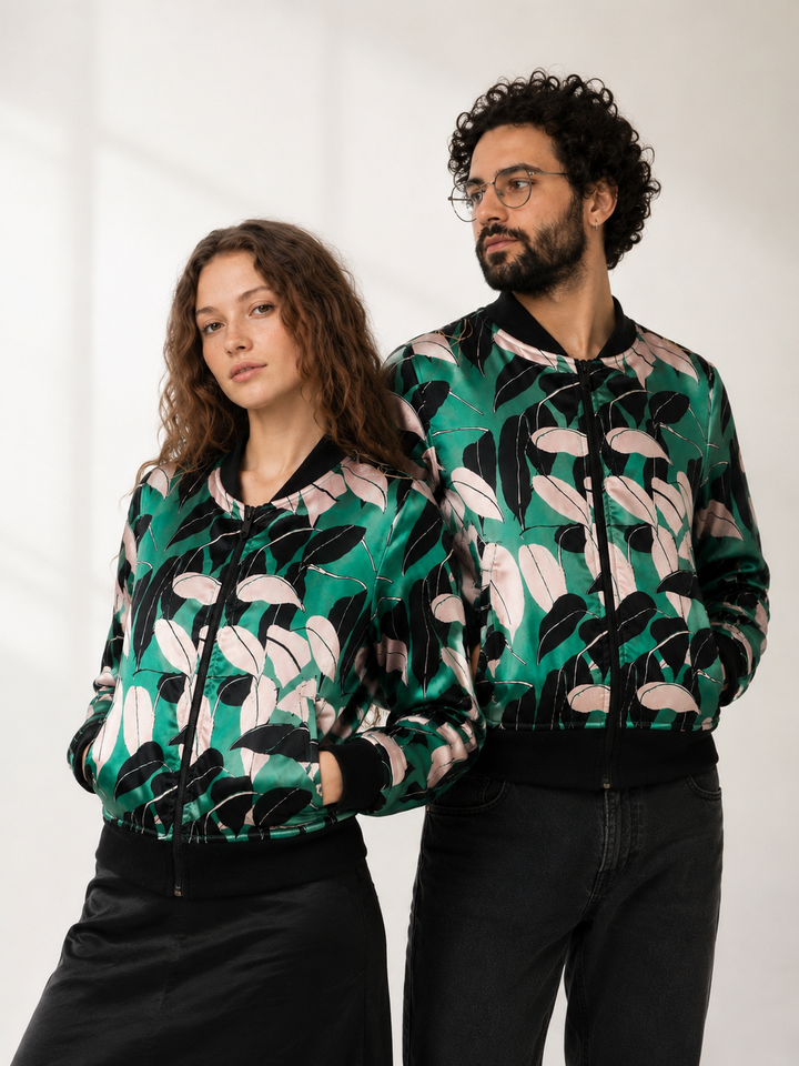 Chaqueta Bomber Raso Selva