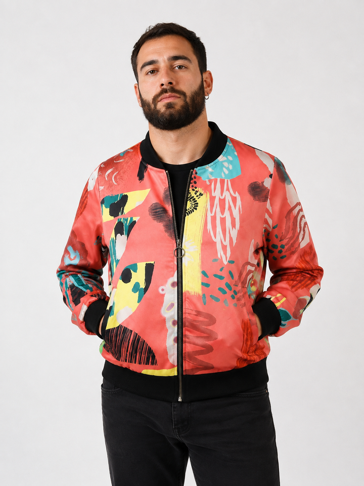 Chaqueta Bomber Raso Coral Plus