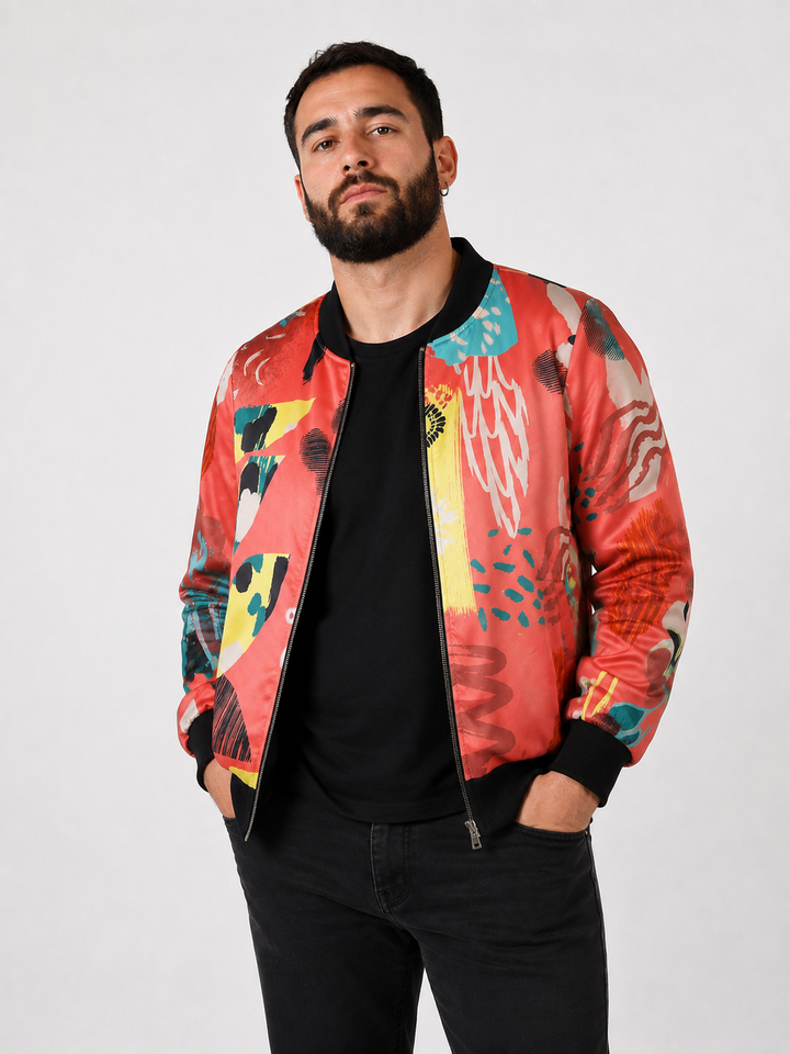 Chaqueta Bomber Raso Coral Plus