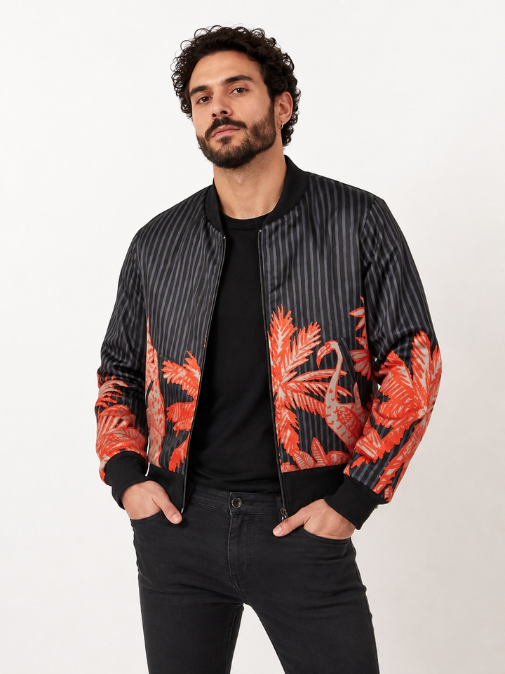 Chaqueta Bomber Jungla Negra Plus