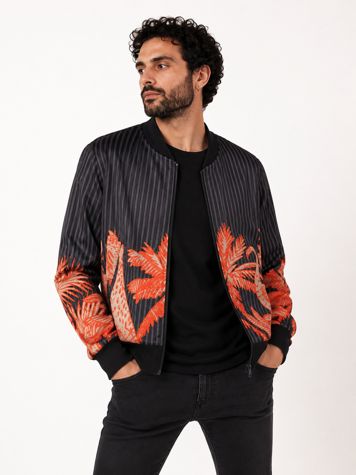 Chaqueta Bomber Jungla Negra Plus