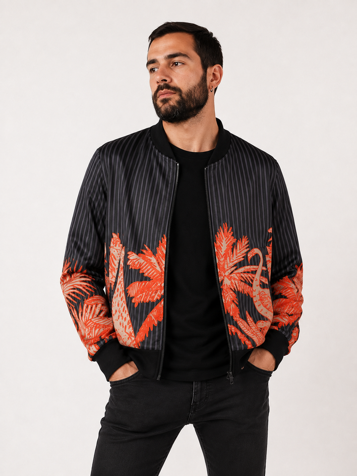 Chaqueta Bomber Jungla Negra Plus