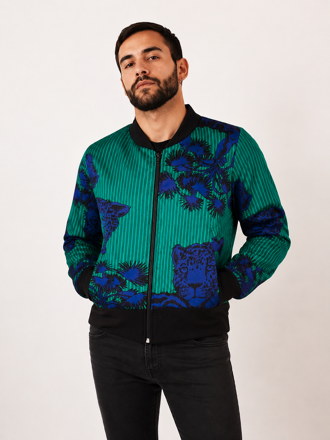 Chaqueta Bomber Jungla Verde Plus
