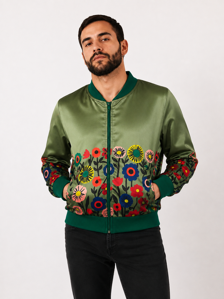 Chaqueta Bomber Sanastasia Verde Plus