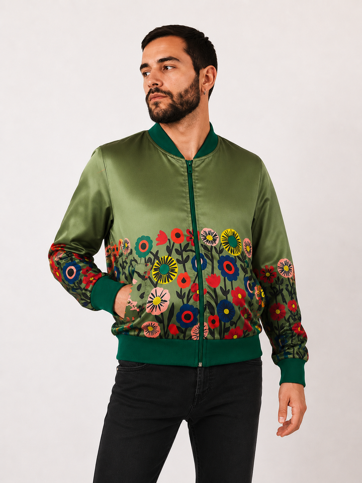 Chaqueta Bomber Sanastasia Verde Plus