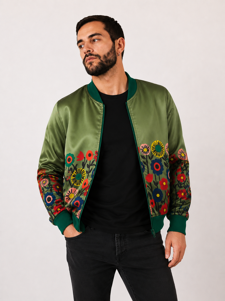 Chaqueta Bomber Sanastasia Verde Plus
