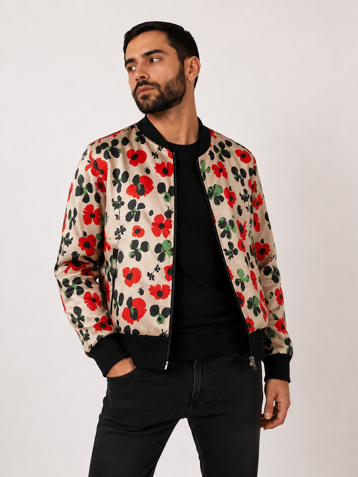 Chaqueta Bomber Sanastasia Beige Plus