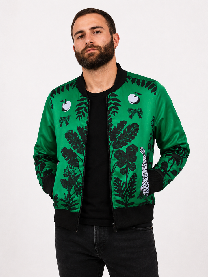 Chaqueta Bomber Verde Paraíso Hombre