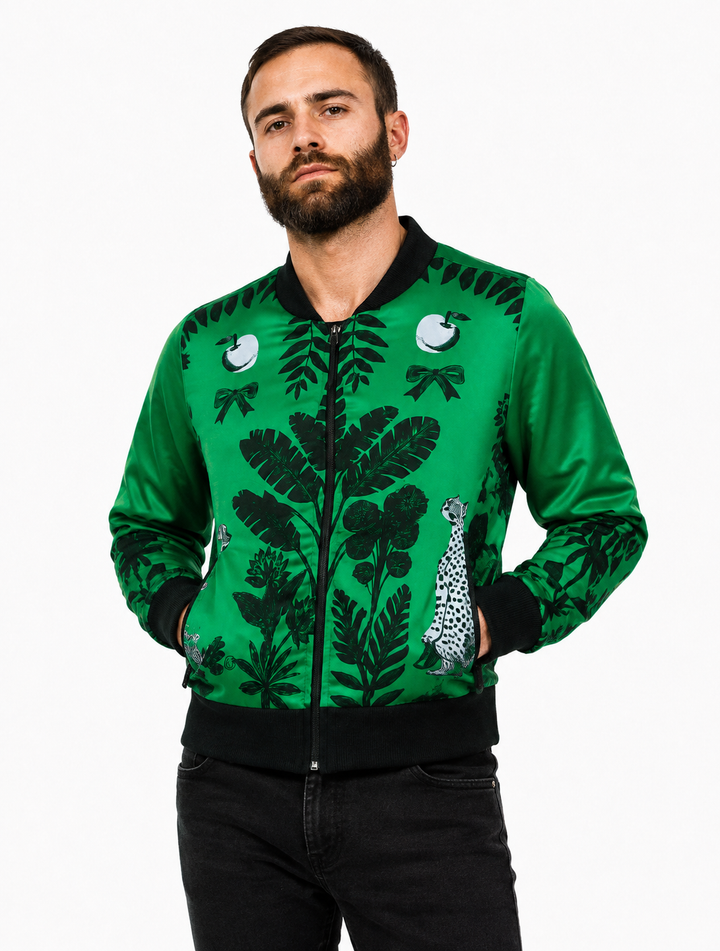 Chaqueta Bomber Verde Paraíso Hombre