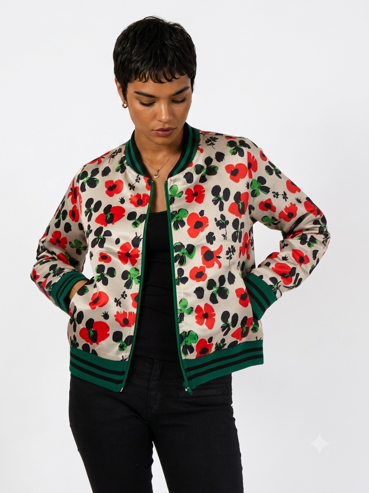 Chaqueta Bomber Sanastasia Beige