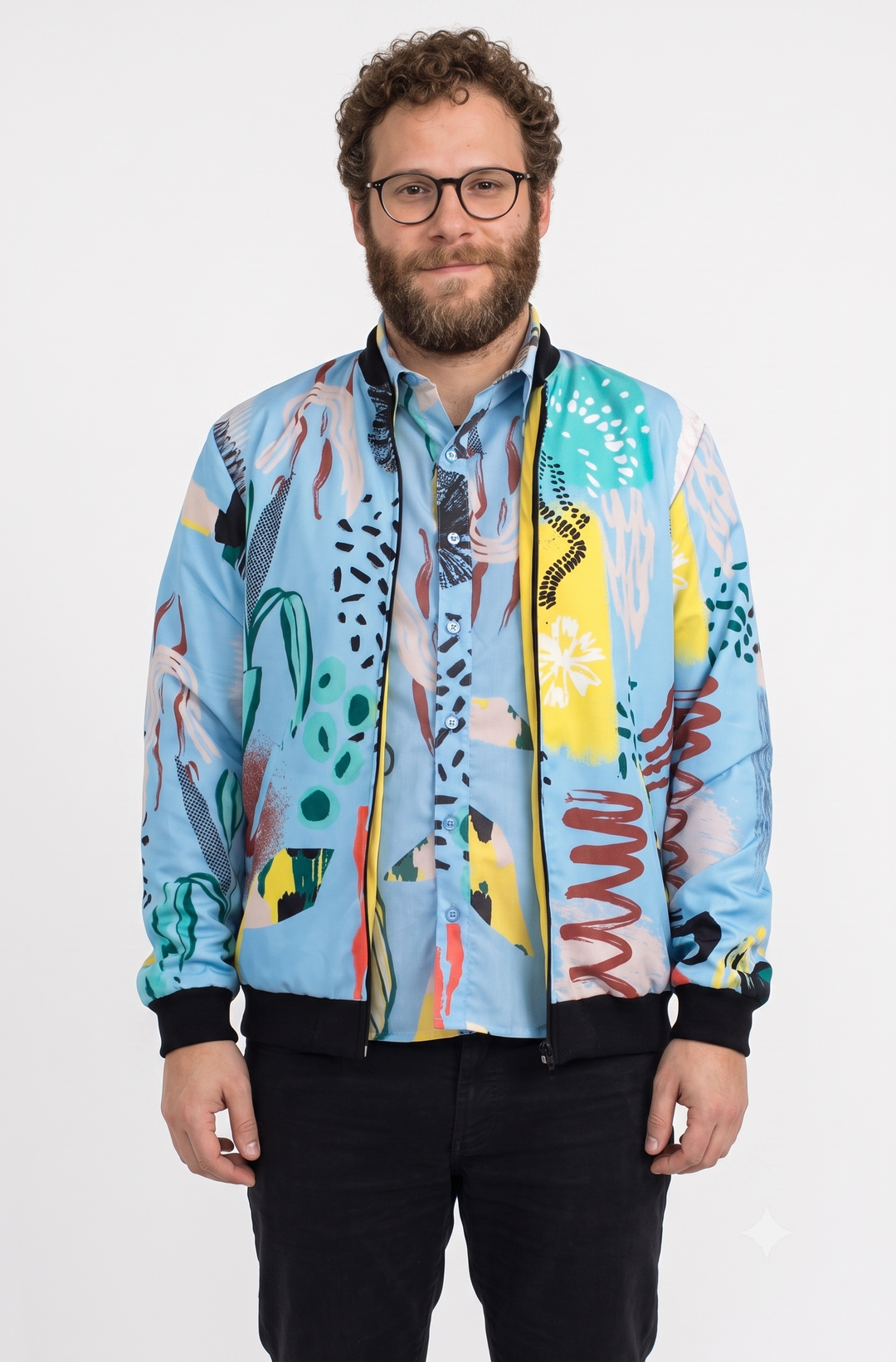 Chaqueta bomber Celeste