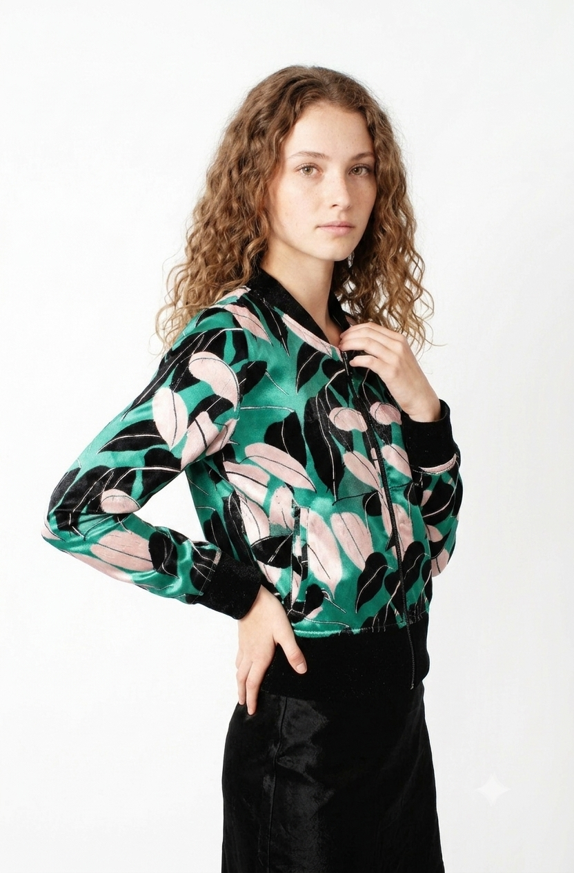 Chaqueta Bomber Raso Selva