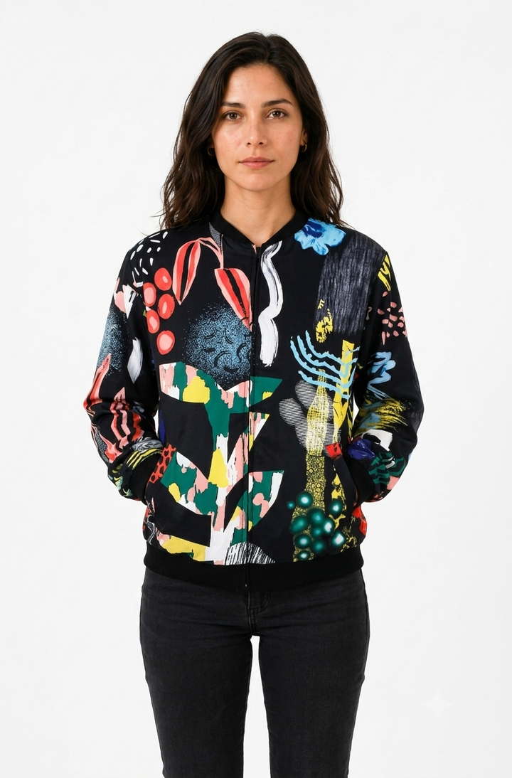 Chaqueta Bomber Rondalla Negro