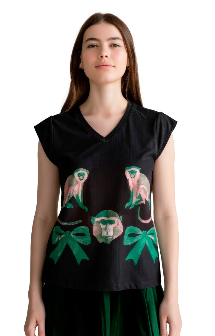 Polera paraiso negra