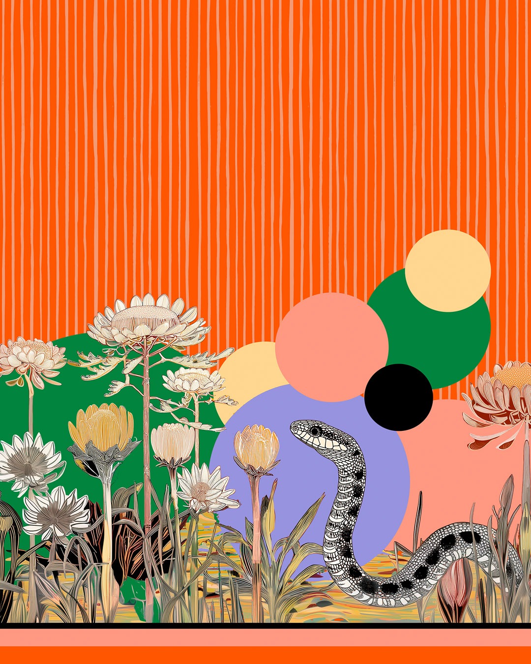 Polera Oversize Paraíso orange