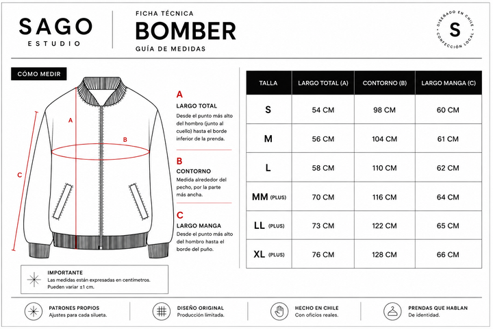 Chaqueta Bomber Paraíso Negro Collage