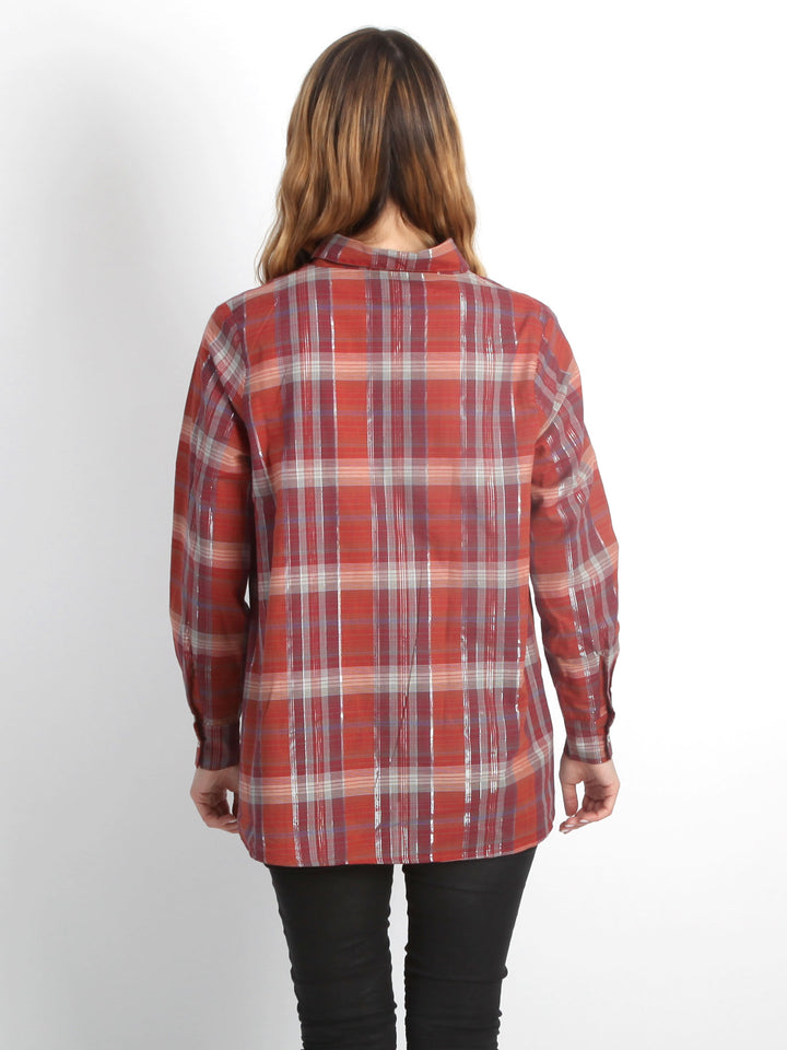 Blusa cuadrille folia plata