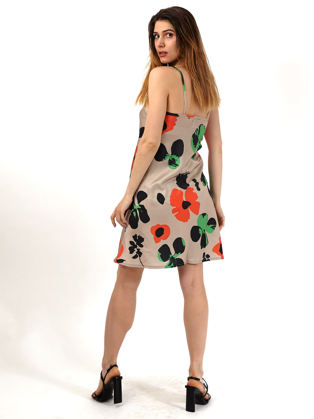 Vestido Lencero Sanastasia Beige Floral