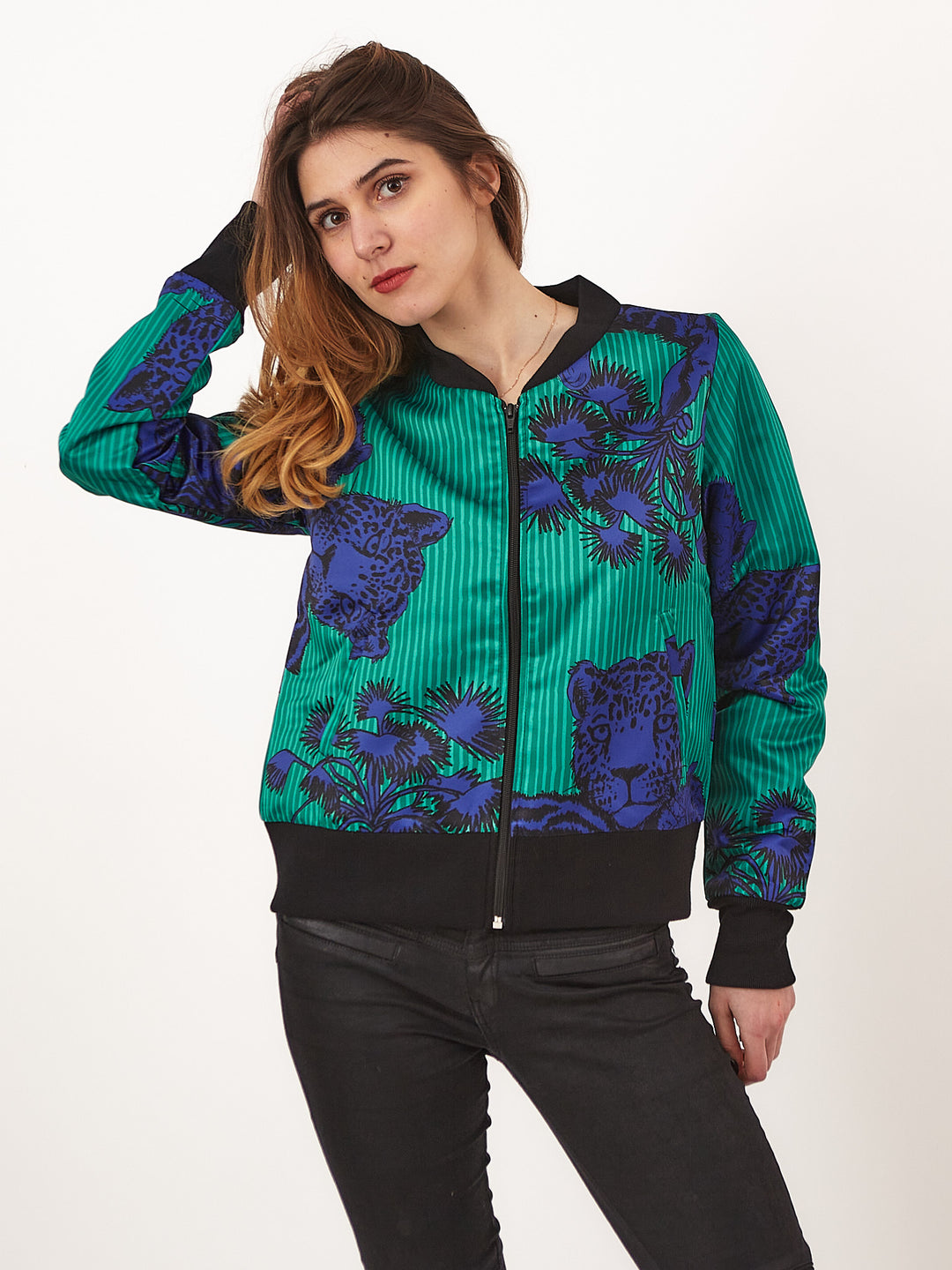 Chaqueta Bomber Jungla Verde