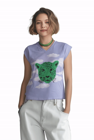 Polera paraiso lavanda