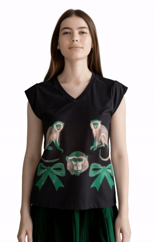 Polera paraiso negra