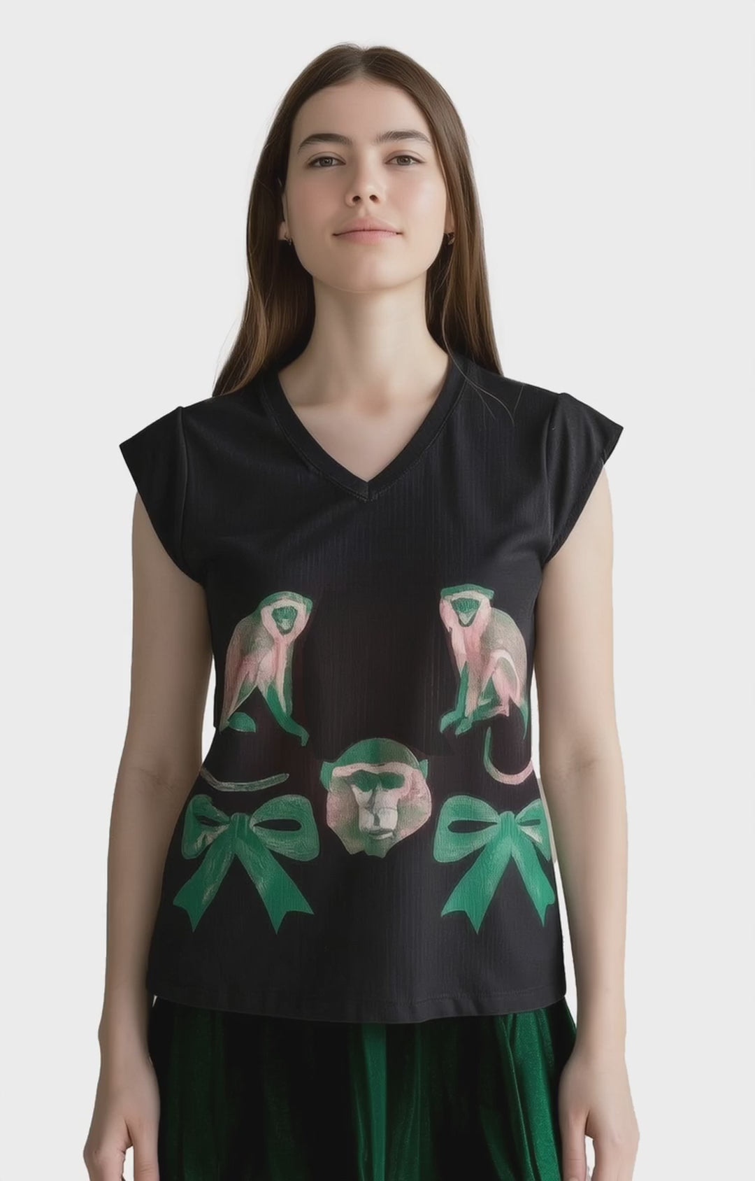 Polera paraiso negra