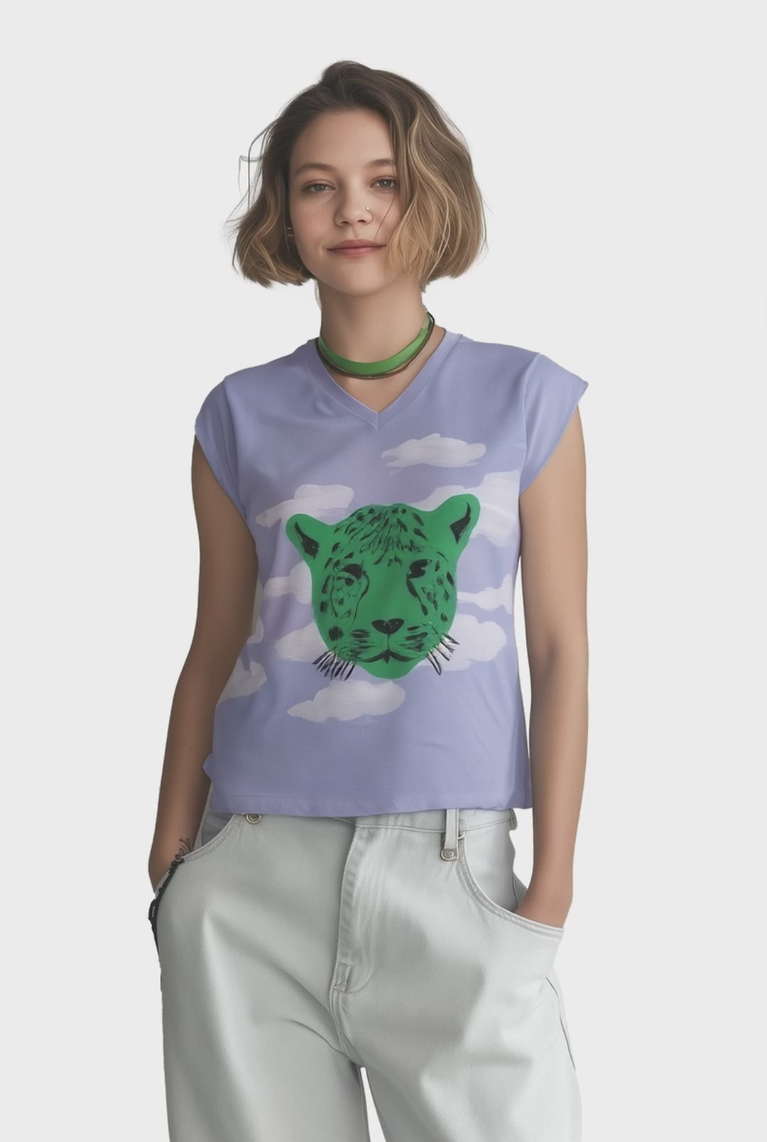 Polera paraiso lavanda
