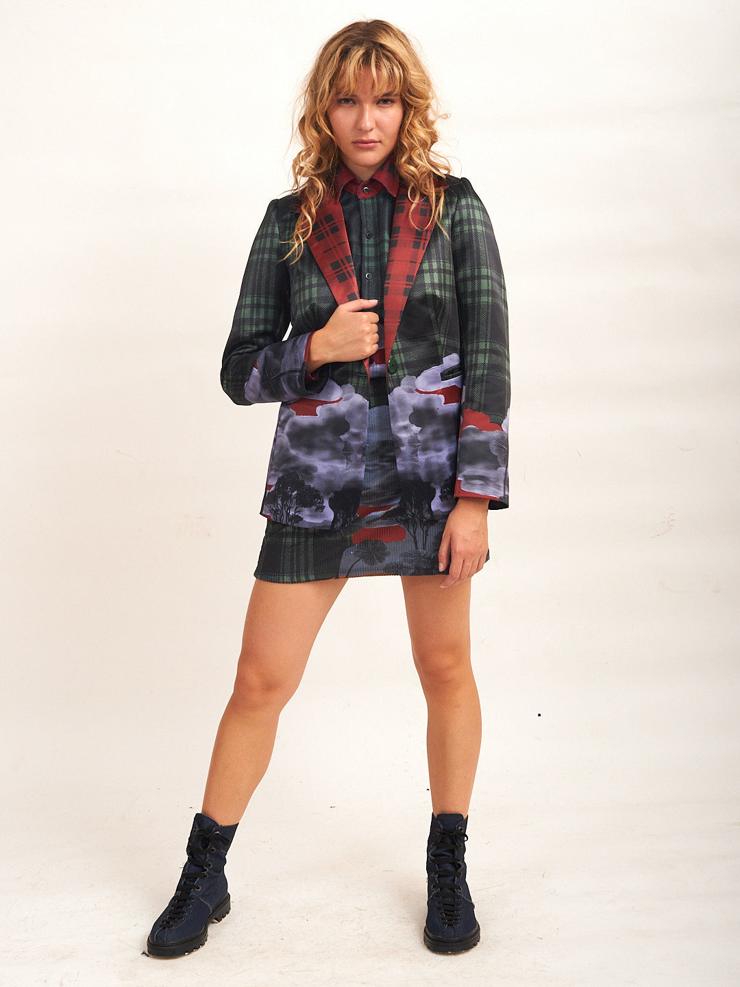 Mini Falda Cotelé Alba Tartán