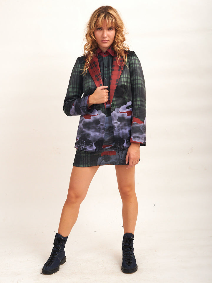 Mini Falda Cotelé Alba Tartán