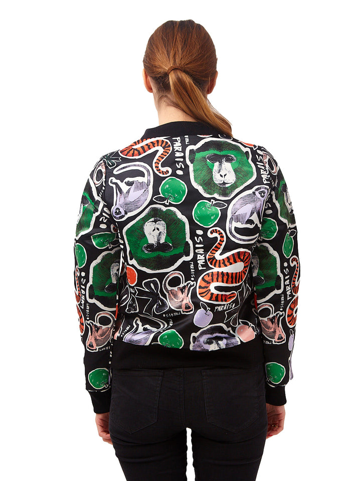 Chaqueta Bomber Paraíso Negro Collage