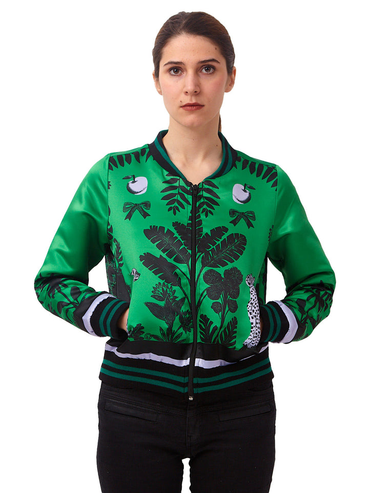 Chaqueta Bomber Verde Paraíso